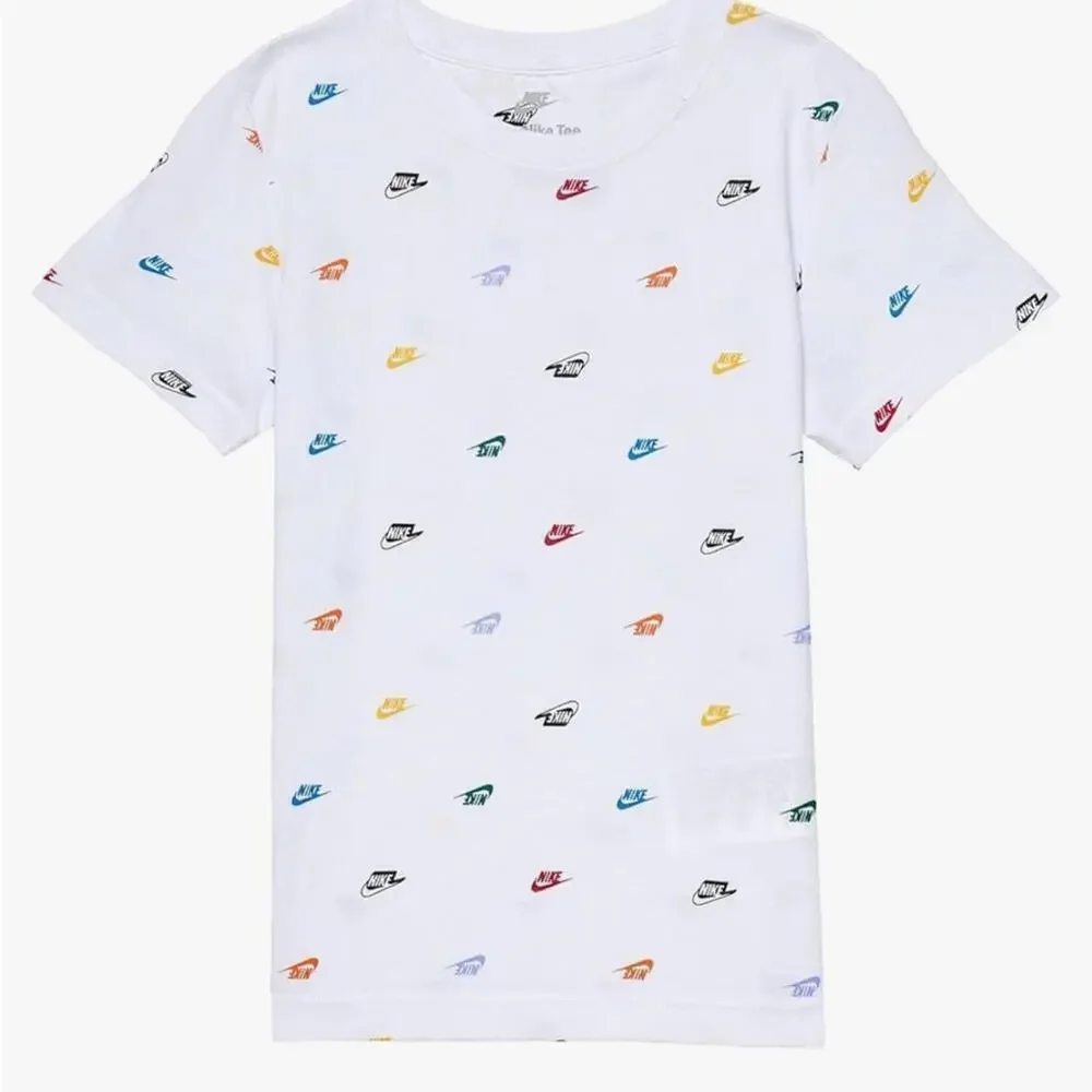 Nike girls 🔥🥰Futura Monogram All Over Print Tee girlsT-shirt Tee XL